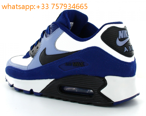 chaussure air max homme bleu,Nike Air max 90 cuir homme Blanc-noir ...